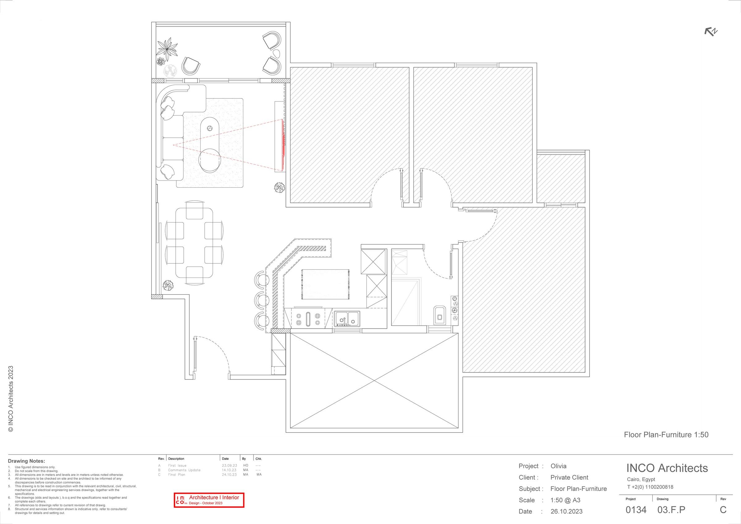 Olivia Residence furnished floor plan